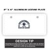 2" X 4" Aluminum License Plate  Thumbnail