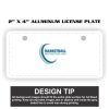 2" X 4" Aluminum License Plate  Thumbnail