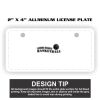 2" X 4" Aluminum License Plate  Thumbnail