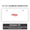 2" X 4" Aluminum License Plate  Thumbnail