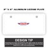2" X 4" Aluminum License Plate  Thumbnail