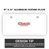 2" X 4" Aluminum License Plate  Thumbnail