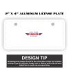 2" X 4" Aluminum License Plate  Thumbnail