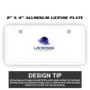 2" X 4" Aluminum License Plate  Thumbnail