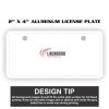 2" X 4" Aluminum License Plate  Thumbnail