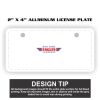 2" X 4" Aluminum License Plate  Thumbnail