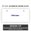 2" X 4" Aluminum License Plate  Thumbnail