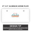 2" X 4" Aluminum License Plate  Thumbnail