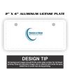 2" X 4" Aluminum License Plate  Thumbnail