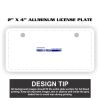 2" X 4" Aluminum License Plate  Thumbnail