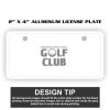 2" X 4" Aluminum License Plate  Thumbnail