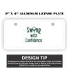 2" X 4" Aluminum License Plate  Thumbnail