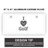 2" X 4" Aluminum License Plate  Thumbnail
