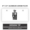 2" X 4" Aluminum License Plate  Thumbnail