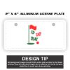 2" X 4" Aluminum License Plate  Thumbnail