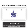 2" X 4" Aluminum License Plate  Thumbnail