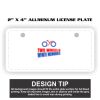 2" X 4" Aluminum License Plate  Thumbnail