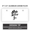 2" X 4" Aluminum License Plate  Thumbnail