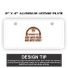 2" X 4" Aluminum License Plate  Thumbnail