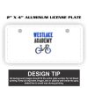 2" X 4" Aluminum License Plate  Thumbnail