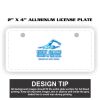 2" X 4" Aluminum License Plate  Thumbnail