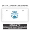 2" X 4" Aluminum License Plate  Thumbnail