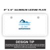 2" X 4" Aluminum License Plate  Thumbnail