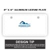 2" X 4" Aluminum License Plate  Thumbnail