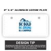 2" X 4" Aluminum License Plate  Thumbnail