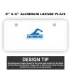 2" X 4" Aluminum License Plate  Thumbnail