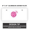 2" X 4" Aluminum License Plate  Thumbnail