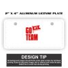 2" X 4" Aluminum License Plate  Thumbnail