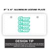2" X 4" Aluminum License Plate  Thumbnail