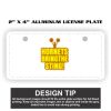 2" X 4" Aluminum License Plate  Thumbnail