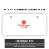 2" X 4" Aluminum License Plate  Thumbnail