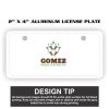 2" X 4" Aluminum License Plate  Thumbnail