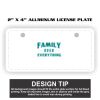 2" X 4" Aluminum License Plate  Thumbnail