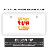 2" X 4" Aluminum License Plate  Thumbnail