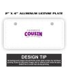 2" X 4" Aluminum License Plate  Thumbnail