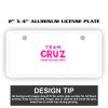 2" X 4" Aluminum License Plate  Thumbnail