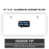 2" X 4" Aluminum License Plate  Thumbnail