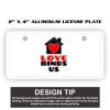2" X 4" Aluminum License Plate  Thumbnail