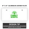 2" X 4" Aluminum License Plate  Thumbnail