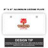 2" X 4" Aluminum License Plate  Thumbnail