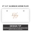 2" X 4" Aluminum License Plate  Thumbnail