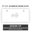 2" X 4" Aluminum License Plate  Thumbnail