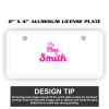 2" X 4" Aluminum License Plate  Thumbnail