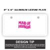 2" X 4" Aluminum License Plate  Thumbnail
