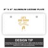 2" X 4" Aluminum License Plate  Thumbnail