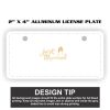 2" X 4" Aluminum License Plate  Thumbnail